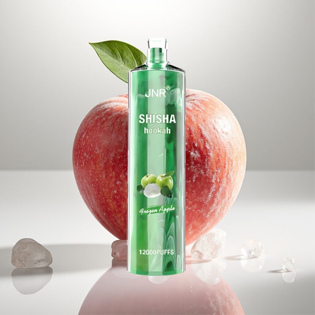 JNR Shisha Hookah 12000 Puffs Engangs Vape Frosset Eple – 750mAh, 24ml, 0,6 Ohm mesh coil