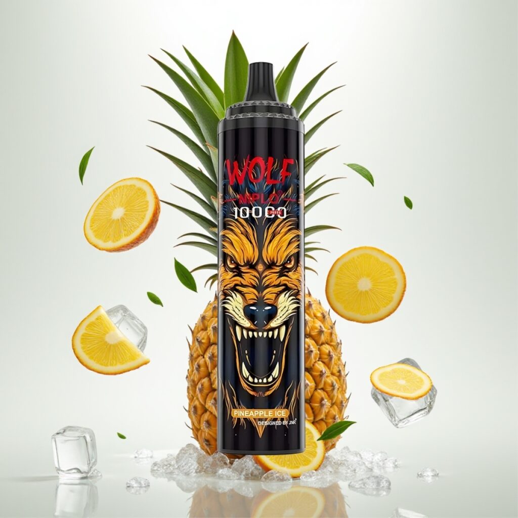 JNR Wolf Niplo 10000 Puffs Engangsvape Ananas Is – 20ml, 650mAh, Type-C