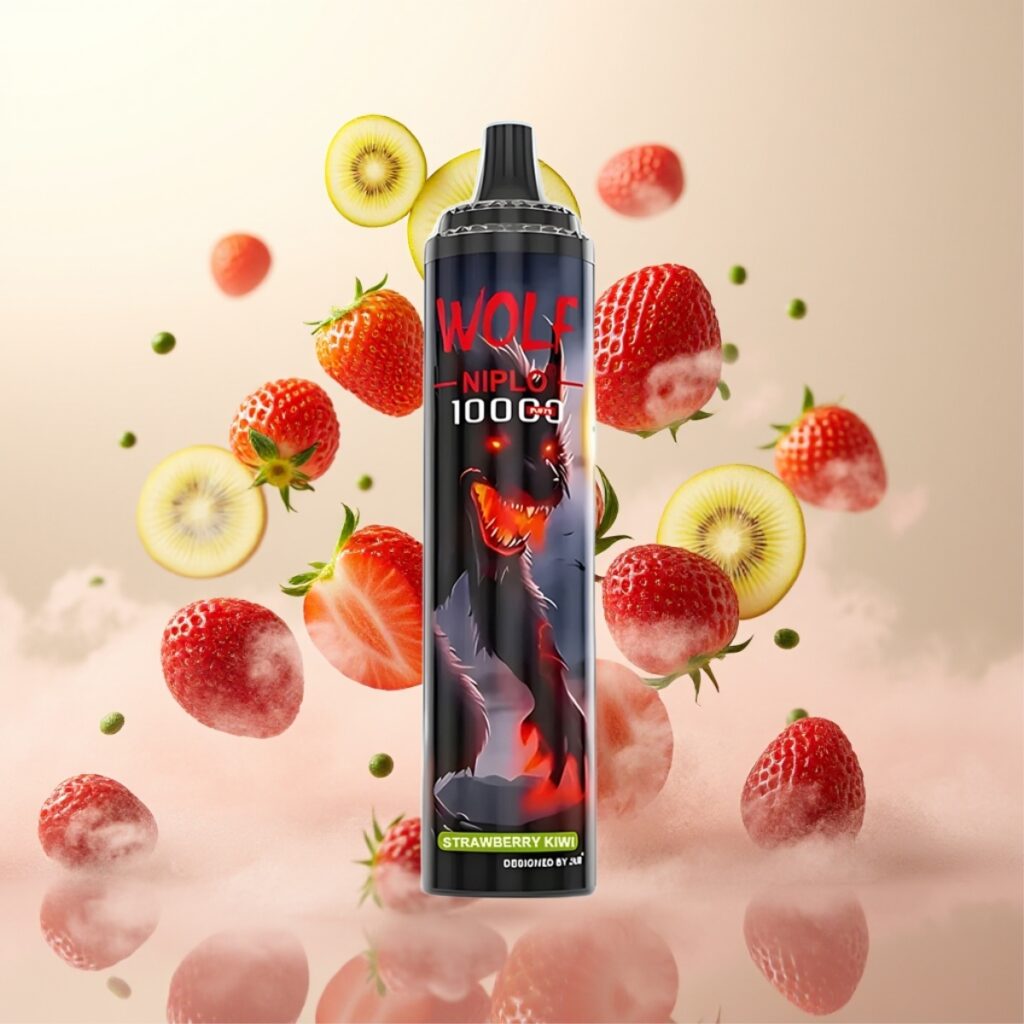 JNR Wolf Niplo 10000 Puffs – Jordbær/Kiwi – 20ml – 5% – Type-C
