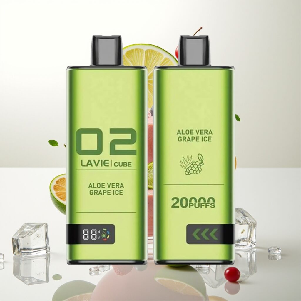 Lavie Cube 20000 Puffs Engangs Vape Aloe Vera Drueis – 28ML, 5% Salt Nicotine, Type C-lading