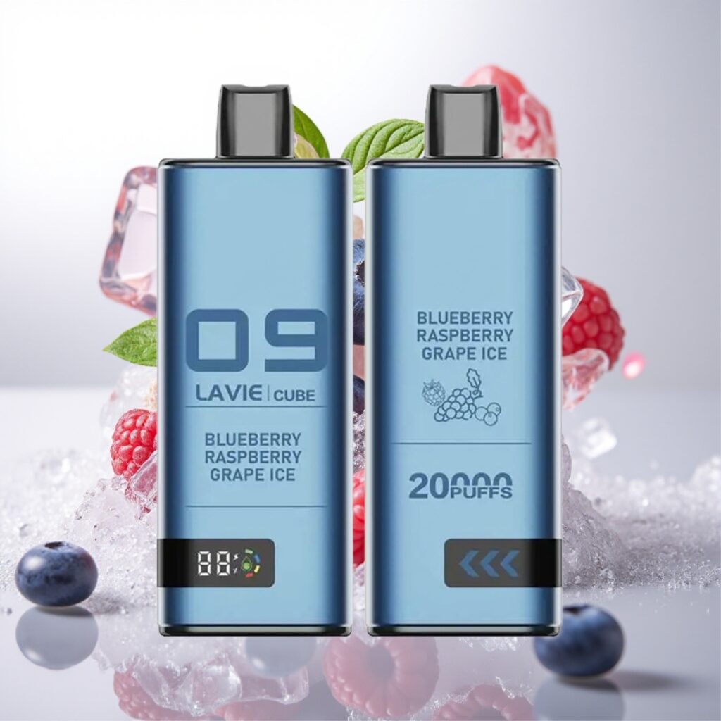 Lavie Cube 20000 Puffs Engangs Vape Blåbær Bringebær Is 28ML 5% Salt Nikotin Type C