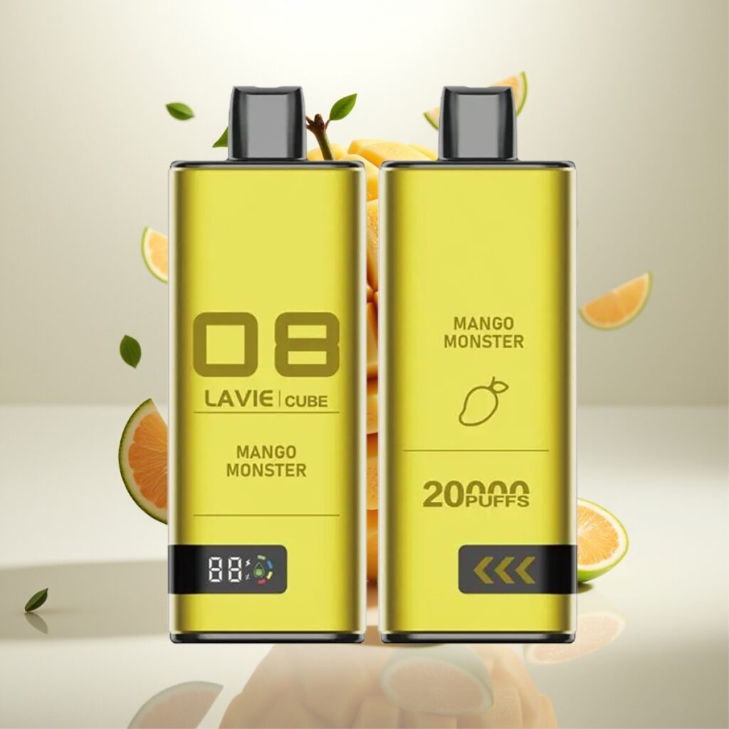 Lavie Cube 20000 Puffs Engangs Vape Mango Monster 28ML 5% Salt Nicotine Type C