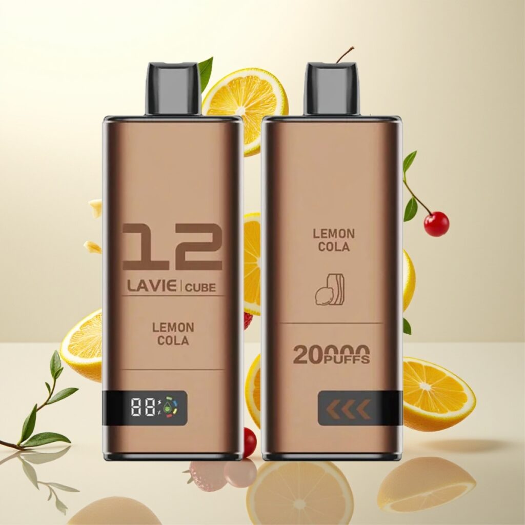 Lavie Cube 20000 Puffs Engangs Vape Sitron Cola – 28ML, 2%/5% salt nikotin, Type C-lading