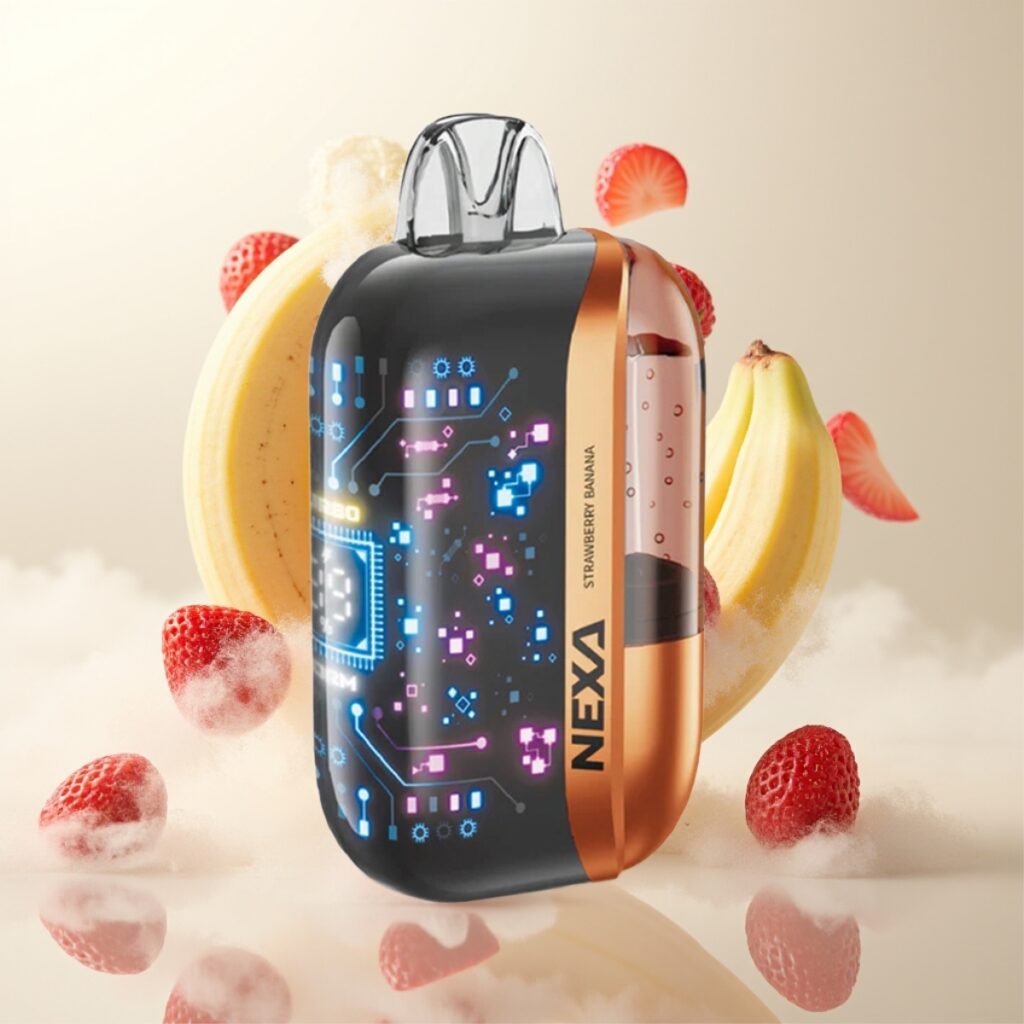 NEXA Ultra 50K Engangs Vape Jordbær Banan - 20ml, 800mAh, 5% Nikotin