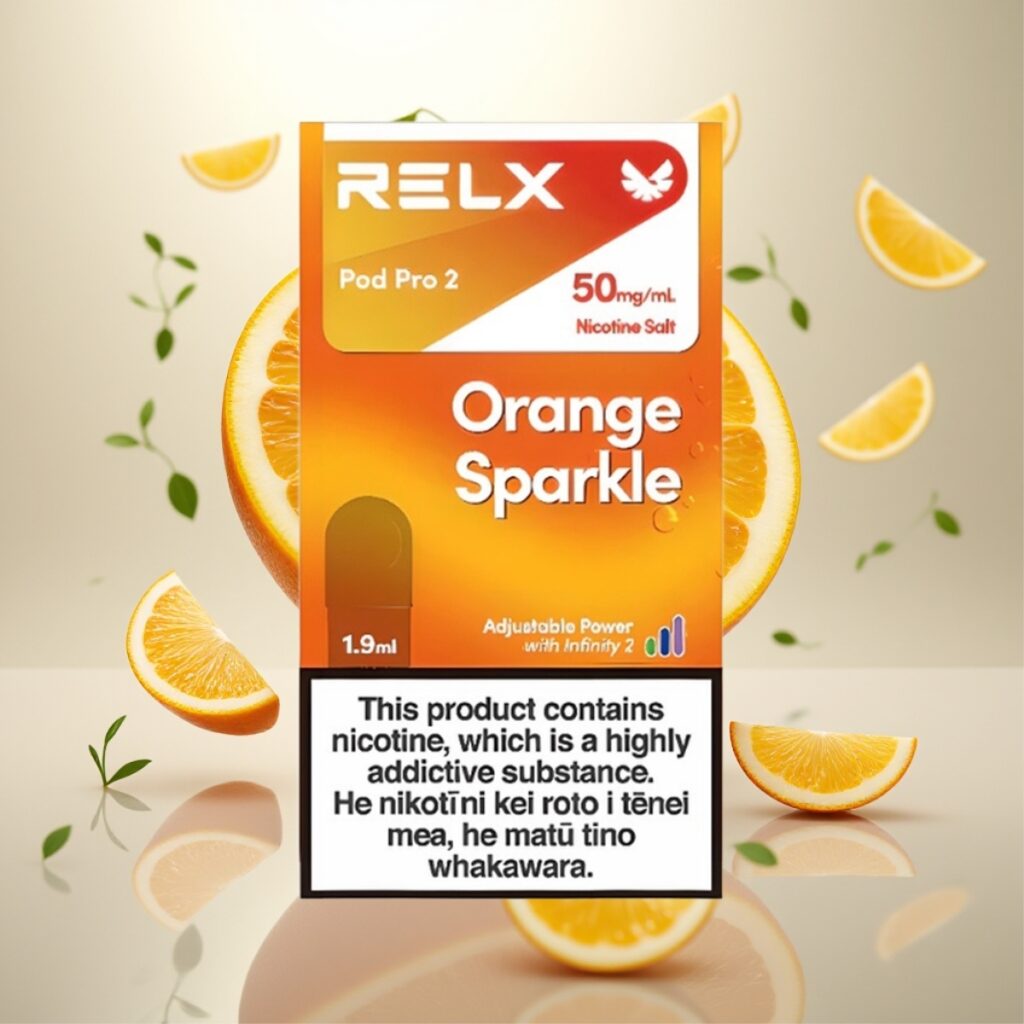 RELX Pod Pro 2 - 5% nikotin, 600 puff, 1.9ml, Oransje Gnist
