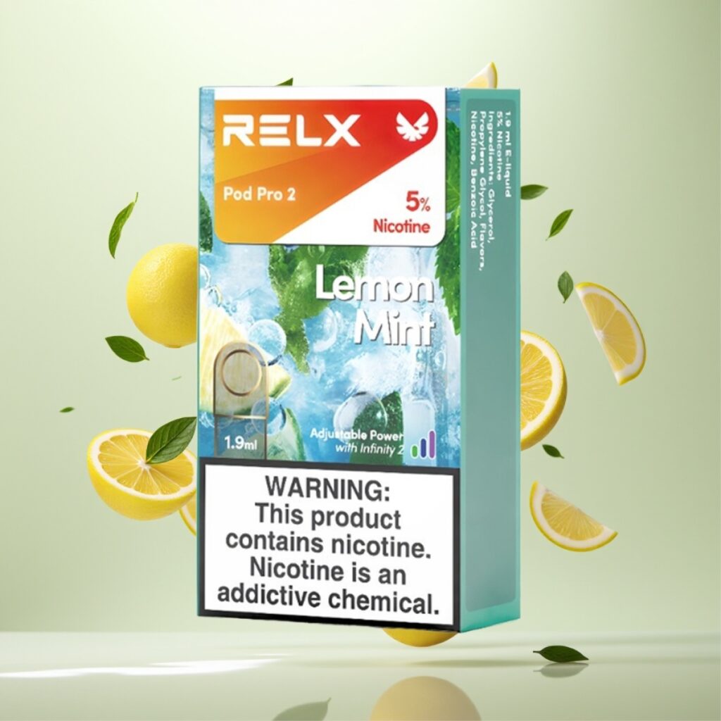 RELX Pod Pro 2 – 5% nikotin, 600 puff, 1,9ml, Sitronmynte