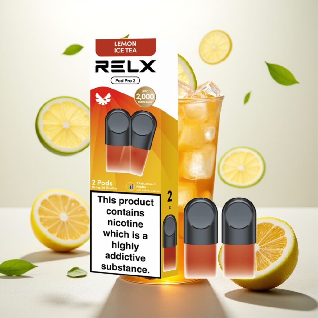 RELX Pod Pro 2 Te-Lemon Is Te 1.8% Nikotin, 600 pust, 1.9ml, 3 spenningsinnstillinger