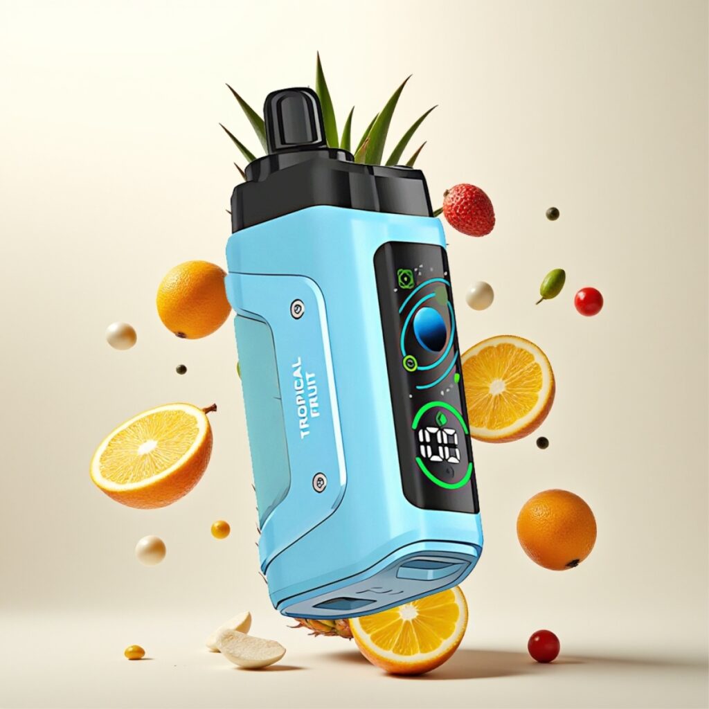 Razz Bar 45000 Puffs Engangs Vape Tropisk Frukt – 45000 Puffs, 1.0 Ohm Mesh Coil, Justerbar Luftstrøm