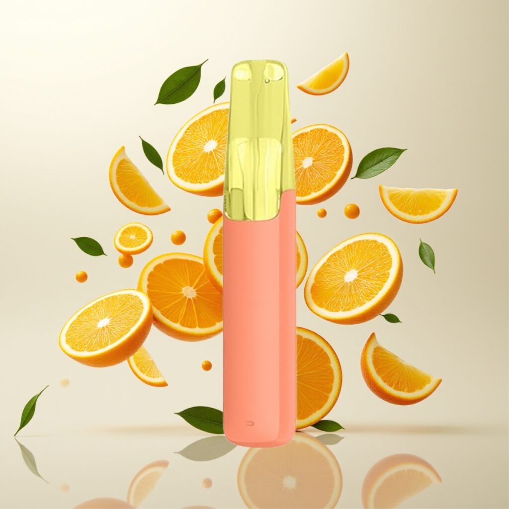 Snowplus Dash 4000 Puffs Engangsdevice – Keramisk atomizer, 530 mAh batteri, 7,5 ml e-væske, Appelsinsoda