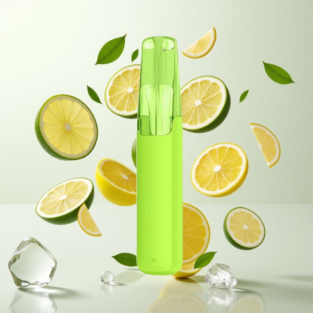 Snowplus Dash 4000 Puffs Engangsdevice Lemon Lime Is – Keramisk atomizer, 530 mAh batteri, 7,5 ml e-væske