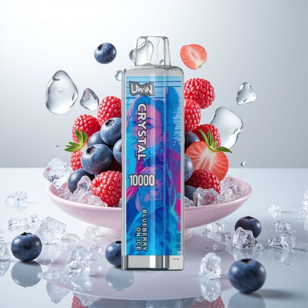 UWIN Crystal 10000 Puffs Blåbær På Is – 18ml, 650mAh, 10 000 puffs