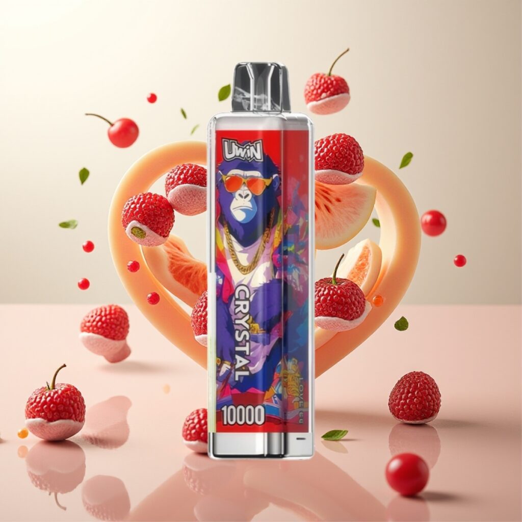 UWIN Crystal 10000 Puffs Kjærlighet 66 – 18ml e-væske, 0.8 Ohm mesh coil, Type-C lading