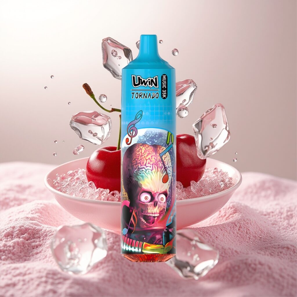 Uwin Tornado 35K Music Engangs Vape Kirsebær Is – 35.000 puffs, 600mAh, Type-C